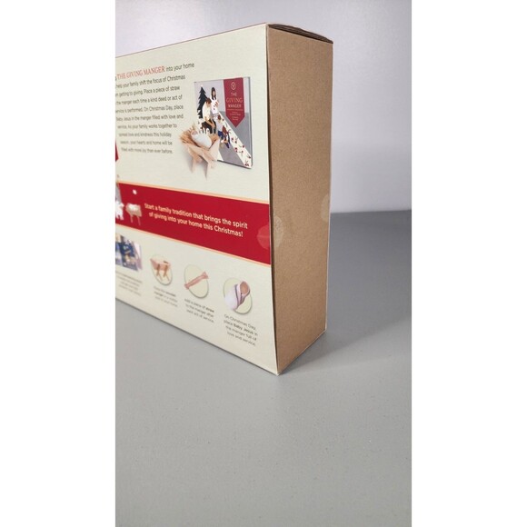 The Giving Manger Box Set Book Baby Jesus Straw Christmas Family Tradition - Picture 4 of 6